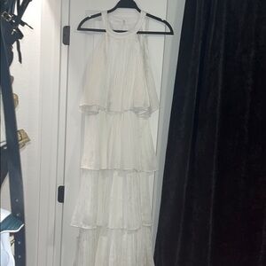 Elegant White Tiered Dress